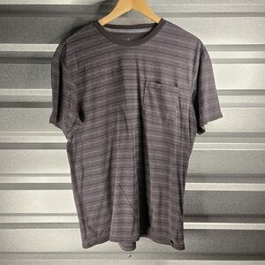 Prana Tee – Gray Striped – Size XL